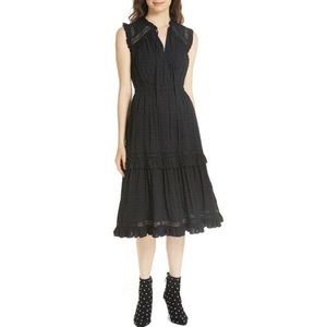Kate Spade Textural French Dot Midi Dress. Size M